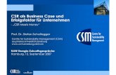 CSR als Business Case und Erfolgsfaktor für Unternehmen · CSR als Business Case und Erfolgsfaktor für Unternehmen - „CSR Meets Money“ HAW Energie-Zukunftsgespräche Hamburg,