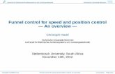 Funnel control for speed and position control An … control for speed and position control ... christoph.hackl@tum.de Funnel control for speed and position control: An overview 13.12.2012,