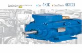Explosionsgeschützte Gas 4KTC Gas/Staub 4KTCD Motoren · Bezeichnung der Motorgehäuse zwischen 355 und 1000 IEC 60072-2 und der Flansche zwischen 1180 und 2360. Die maximale Oberflächentemperatur