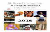 53. Regionalwettbewerb Jugend musiziert 2016 – … · A22 Viola 28 B85 Harfen-Ensemble 30 So, 31.01.2016 A23 Violoncello 32 A24 Kontrabass 36 B15 ... (Band) Nightwish (1996) 3:50
