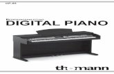 Bedienungsanleitung • Thomann • Digital Piano • DP-85 · Aufnahme. Weitere Funktionen wie Akkorderkennung, die Musik-Datenbank sowie eine Vielzahl von Songs ... Wird das Piano