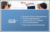 Business Process Management im Gesundheitswesen · Business Process Management im Gesundheitswesen - „State of the Art“ anhand von Praxisbeispielen Gregor Greinke, Vorstandsvorsitzender