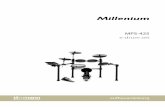 MPS-425 e-drum set · 1 × Snare-Drum (Dual Zone) Mesh-Head-Pad n 4 × Befestigungswinkel für Pads (Tom und Snare) n 3 × Halterungen für Cymbals n 2 × Handschrauben