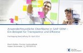 Anwenderfreundliche Oberfläche in SAP SRM Ein Beispiel … 2014 ZKB... · René Wettler, Zürcher Kantonalbank Hubert Strohmeier, Q_PERIOR AG Anwenderfreundliche Oberfläche in SAP