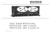 SG 560 ROYAL ROYAL de Luxe ROYAL de Luxe C - ccw-ka.eu rdl/UHER ROYAL Service.pdf · UHER Royal de Luxe et UHER Royal de Luxe C 1.0 Extraction du magnätophone hors de son coffret
