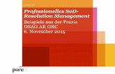 Professionelles SoD- Resolution Management · PwC @ DSAG AK GRC A) ... BSI ISO CobiT ITGI-Frame-work ... sowie insgesamt in das interne Kontrollsystem für Access Controls und weiter