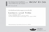 BGV D36 Leitern und Tritte - bghm.de .BGV D36 Leitern und Tritte vom1. Oktober1992 in der Fassung