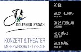 SAALPLAN 2018: Regie: Heinz Loeliger Theater: E Maa zum … · Dirigent: Festwirtschaft Michael Kummer und Bar Freitag & Samstag: Essen ab 18:30 Uhr jodlerBar nach dem Theater Sonntag: