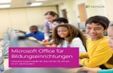 Microsoft Office fuer Bildungseinrichtungen - FWUfwu.de/wp-content/.../2/2013/02/MS-O365-2017-Booklet-MS-Office-fuer... · 6 OfÀce 365 ist mehr als nur Excel, PowerPoint und Word