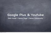 Google Plus & Youtube - yumeeduesseldorf.deyumeeduesseldorf.de/files/blog/gplus.pdf · G+ Proﬁle Deine persönliche Seite Darstellung Deines Vor und Nachnamens Persönliche Daten