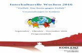 Interkulturelle Wochen 2016 - fachkraefteallianz-myk.de · Veranstaltung den bekannten Koblenzer Musiker Django Reinhardt gewonnen zu haben. Der Beirat für Migration und Integration