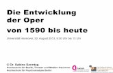 Die Entwicklung der Oper von 1590 bis heute - SommerUni · Hans-Werner Henze Bernd Alois Zimmermann Aribert Reimann >> Clip Orest . Entwicklungen: Sänger und Regie . OPER HEUTE