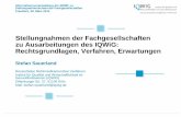 Stellungnahmen der Fachgesellschaften zu … · Vollbericht (ca. 15 – 24 Mon.) Rapid Report (ca. 3 ... Bundesverband der Pharmazeutischen Industrie e.V. (BPI): Prof. Dr. Barbara