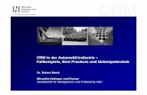 MHP CRM BestPractise SAP Automotive Symposium 112009 ... und SAP CRM hilft uns dabei. ... CRM =