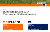 Studie Bundestagswahl 2017 Test zweier Wahlautomatennewsforyou.nordlight-research.com/WahlautomatenStudie2017.pdf · Navi hingegen häufiger SPD (42%). 40% der CDU/CSU-Wähler erhalten