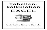 Tabellen- kalkulation .Tabellen-kalkulation EXCEL Lehrhefte f¼r die Schule Diplominformatiker Volkmar
