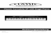 Classic Cantabile SP-100 Stage Piano - kirstein.de · ELECTRIC PIANO 1 Don't get around much anymore von Duke Ellington ELECTRIC PIANO 2 Improvisation CHURCH ORGAN ...