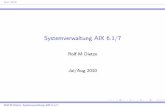 Systemverwaltung AIX 6.1/7 - mi.fu-berlin.de€¦ · Korn Shell ksh, Korn Shell walk through Rolf M Dietze: Systemverwaltung AIX 6.1/7