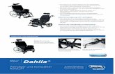 Dahlia® - Invacare Germany · Wendiger und kompakter Rollstuhl Rea® Dahlia® Optionen und Merkmale Mit dem Fuß regulierbare Feststellbremse. • Für aktive und passive Nutzer,
