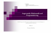 Angewandte Mathematik und Programmierung - TH Kölnafomusoe/SS2013/Mathe_CPP_Vorlesung10.pdf · eventuell Di i i d h ll b f dlle Division durch 0 soll abgefangen werden. Angewandte