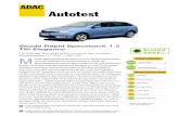 Autotest - ADAC: Allgemeiner Deutscher Automobil-Club€¦ · Autotest Skoda Rapid Spaceback 1.2 TSI Elegance Fünftürige Schräghecklimousine der unteren Mittelklasse (77 kW / 105