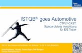 ISTQB goes Automotive - fg-tav.gi.de · Leiter$„Prozesse,Methoden$und$Tools“,$Fa.$Lemförder Electronic,Espelkamp:$! Lehrbeauftragter$für$Software$Qualitätsmanagement:$Hochschule