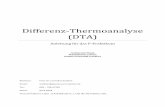 Differenz-Thermoanalyse (DTA) · 5 Anfangs- und Endtemperatur einer Stufe ermittelt werden kann. Die Temperatur des DTG-Peakmaximums entspricht der Temperatur des maximalen ...