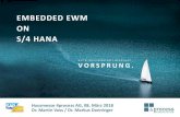 EMBEDDED EWM ON S/4 HANA .Mit Release S/4 HANA 1610 wird SAP EWM Bestandteil der SAP S/4 HANA-Suite
