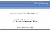 Weiße Biotechnologie: Chancen für Deutschland - DECHEMA · Inhaltsverzeichnis Vorwort I. Abbildungsverzeichnis II. Tabellenverzeichnis 1. Executive Summary 1 2. Einleitung 5 3.