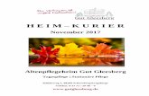 H E I M â€“ K U R I E R - Gut Gleesberg, .H E I M â€“ K U R I E R November 2017 Altenpflegeheim Gut