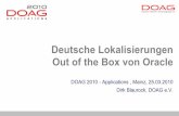 Deutsche Lokalisierungen Out of the Box von Oracle€¦ · Nutzung von Ledger Sets/MOAC ... Konzeptpapier mit den wesentlichen Einrichtungsschritten Oracle Financials aus der R12