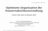 Optimierte Organisation der Konzernabschlusserstellung · © 2011 Prof. Dr. Michael Dusemond: Optimierte Organisation der Konzernabschlusserstellung – Folie 1 Optimierte Organisation