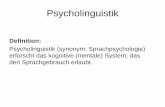 Definition - Fachbereich Sprachwissenschaftling.uni-konstanz.de/pages/allgemein/study/introling06/Psycholing... · • Satzproduktion: Syntactic Priming. Gliederung: 1. Experimentelle