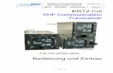 VHF Communication .Handbuch & Einbauanleitung VHF-Communication Tranceiver Doc.-Nr: DE-3000-800100d