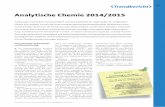 Analytische Chemie 2014/2015 - gdch.de · und essbaren Algen13) gefunden. Inwieweit die erst kürzlich ent-deckten Arsenolipide toxikolo-gisch relevant sind, wird noch un-tersucht.