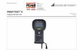 TEST C - pewa.de GMC-I Messtechnik GmbH Prüfstecker Bedien- und Anzeigeeinheit Kontaktfläche Anschluss externes Ladegerät Sicherung 1 Sicherung 2 3-Phasen-Messadapter