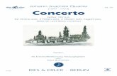 Ed. 24 Concerto - Qucosa: Startseite · Johann Joachim Quantz (1697 - 1773) RIES & ERLER · BERLIN Partitur Als Erstveröffentlichung herausgegeben von Klaus Burmeister Concerto G-Dur