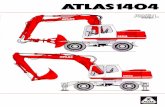 ATLAS 1404 neu Mobil TD 01 - ATLAS Hydraulikbagger · Deutz-Dieselmotor, luftgekühlt, Typ BF 4 L 913, ... c 40.0 C40.3 D40.2 die Ausleger Sind 2 x um je 500 mm versetzbar Greifer-Ausrüstung