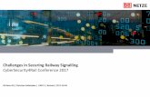 Challenges in Securing Railway Signalling CyberSecurity4Rail Conference ... · Für externe Präsentationen bitte immer eine Titelfolie mit der Ressort-Farbe verwenden. Challenges