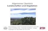 Allgemeiner Überblick – Landschaften und Vegetation · Allgemeiner Überblick Landschaften und Vegetation Seminarbeitrag im Modul Terrestrische Ökosysteme (2101-230) Institut