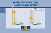 BAUER BG 30 - BAUER Gruppe - Spezialtiefbau, … winch mounted on rear of uppercarriage – Swing down mechanism for transport – Wide winch drum (more rope length capacity for 2