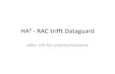 RAC & Dataguard erklärt: Dataguard - 2 Vorteile - Replikation auch über große Entfernungen möglich - Komplett unabhängig von der Infrastruktur Nachteile - Standby kann nicht produktiv