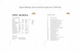 Opel Mokka Serviceinformationen DIN A6 · Airbag S. 81 Gurt Fahrer anlegen! Gurt Beifahrer anlegen! Gurt Rückbank Lichtmaschine S. 82 Bremsﬂ üssigkeit S. 160 Motorhaube offen