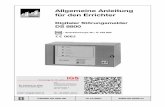 Allgemeine Anleitung für den Errichter - igs-hagen.de · Allgemeine Anleitung für den Errichter Digitaler Störungsmelder DS 8800 - Anerkennungs-Nr.: G 193 803 P20306-02-000-06