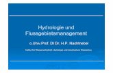 Hydrologie und Flussgebietsmanagement¤sentationen/VO101... · Retention und Flood Routing Seite 3 Begriffe ¾Retention • Dämpfung und • zeitliche Verschiebung einer Abflusswelle
