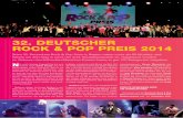 Beim 32. Deutschen Rock & Pop Preis in Siegen traten mehr ...€¦ · 12 DEUTSCHER POP PREIS 2014 In der Tradition von Künstlerinnen wie Tori Amos und Katie Melua sieht sich Sarah