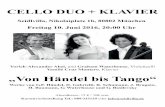 Cello-Duo plus Klavier: Von Händel bis Tango - arbc.de Seidlvilla.pdf · Cello-Duo plus Klavier: Von Händel bis Tango Die aus Kuba stammende Pianistin Yamile Cruz Montero, der deutsch-kubanische