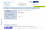 E uropean Technical Approval ETA-09/0350 · ETA-09/0350 with validity from 14 ... swimming pools or atmosphere with extreme chem ical ... 3 Evaluation and attestation of conformity