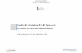 AnaCredit (Analytical Credit Datasets) Symposium 2016/03... · PDF file*ICAS = In-house Credit Assessment System . Risk-Symposium 2016 Frankfurt, der 20. September 2016 Meldevorgaben