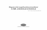 Spectrophotometer CM-2600d/2500d - KONICA MINOLTA · D-2 Führen Sie keine Messungen mit auf Ihr Gesicht gerichteter Zoom-Optik durch. Hierdurch kann es zu einer Verfäl-schung der